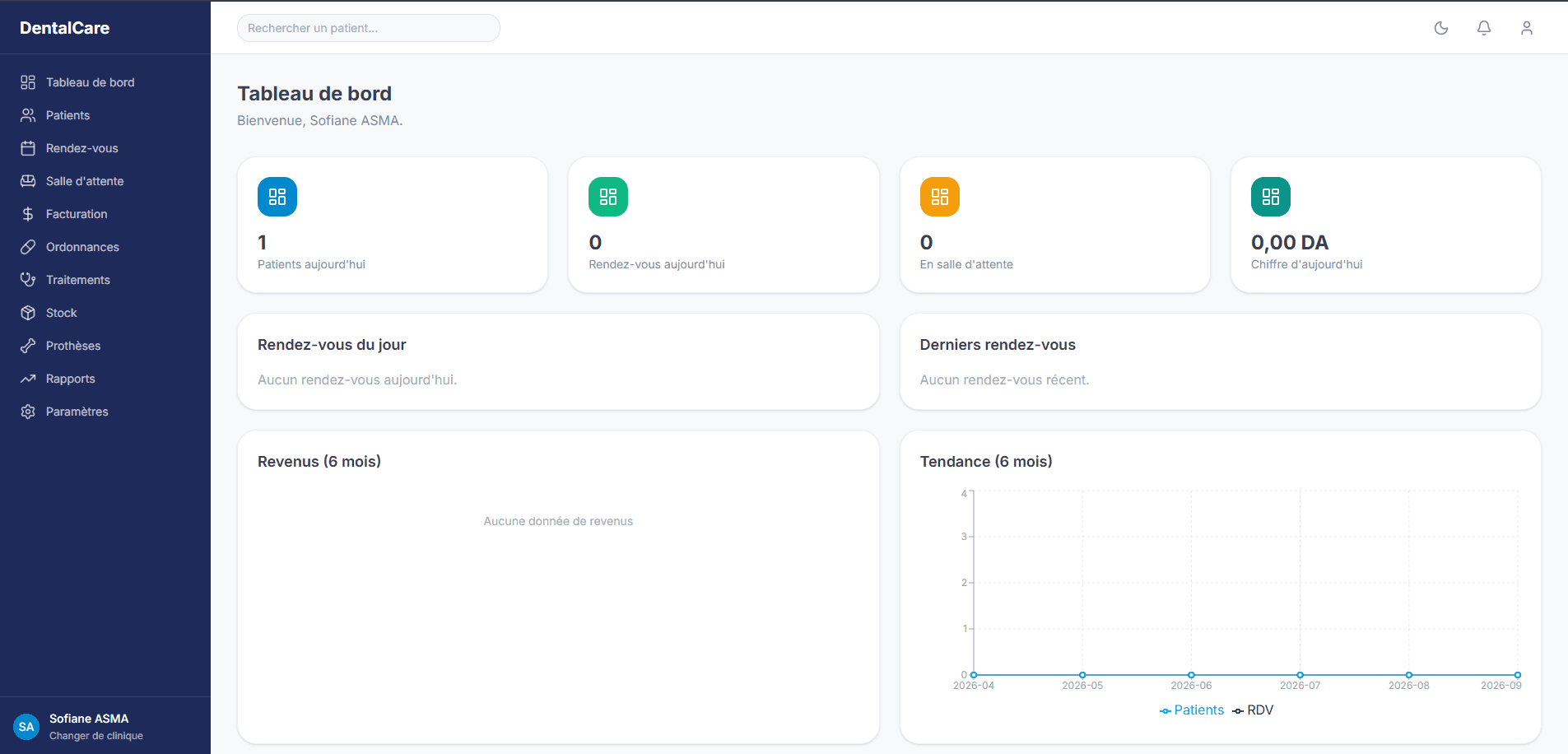 SaaS de Gestion de Clinique Dentaire